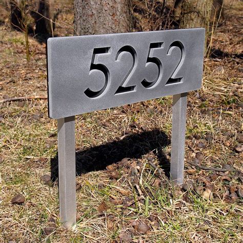 modern metal sign house post|address sign posts.